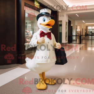 Cream Muscovy Duck mascot...
