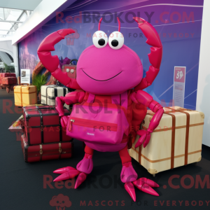 Magenta Crab mascot costume...