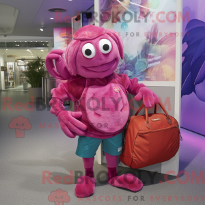 Postava maskota purpurového...