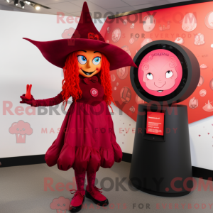 Red Witch mascot costume...