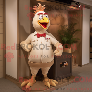 Postava maskota Tan Rooster...