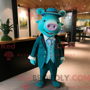 Turquoise Sow mascot...