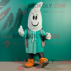 Teal Carrot mascot costume...