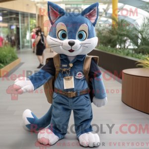 Navy Bobcat mascot costume...