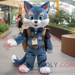 Navy Bobcat maskot kostume...