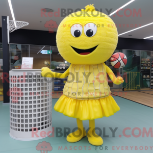 Citroengeel volleybalnet...