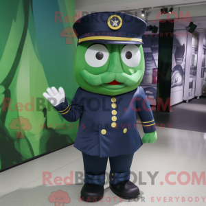 Green Navy Soldier mascot...