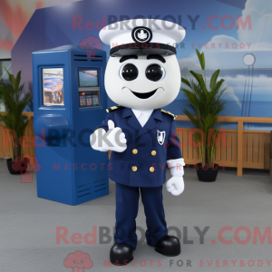 Navy Phone-mascottekostuum...