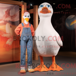 Peach Gull maskotdraktfigur...