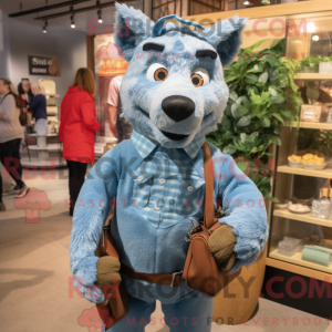 Cyaan Dingo mascottekostuum...