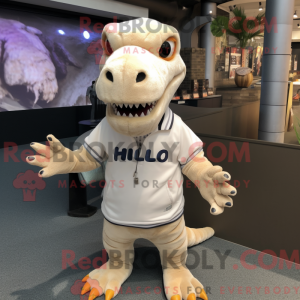Cream Allosaurus mascot...