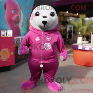 Magenta Seal Maskottchen...