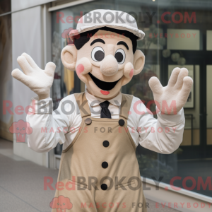 Figura de máscara mime bege...