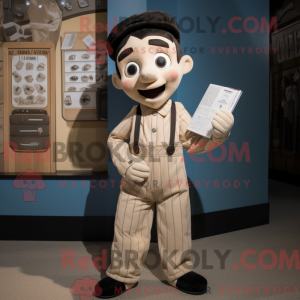 Figura de máscara mime bege...