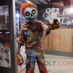 Rust Zombie maskot kostume...