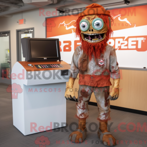 Rust Zombie maskot kostume...