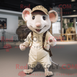 Beige rotte maskot kostume...