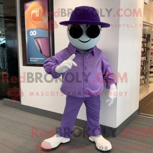 Purple Ghost mascot costume...