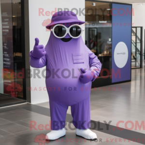 Purple Ghost mascot costume...