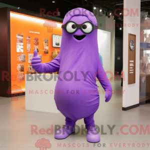 Purple Ghost mascot costume...