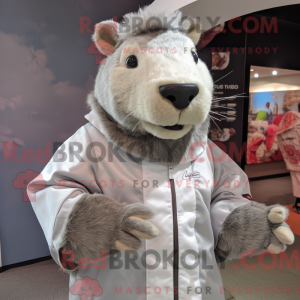 Silver Capybara mascot...