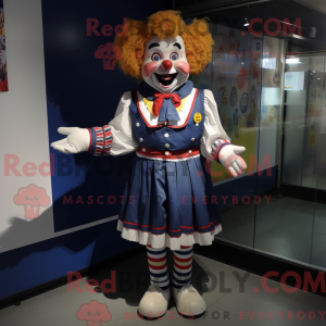 Navy Clown mascot costume...