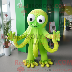 Lime Green Octopus mascot...
