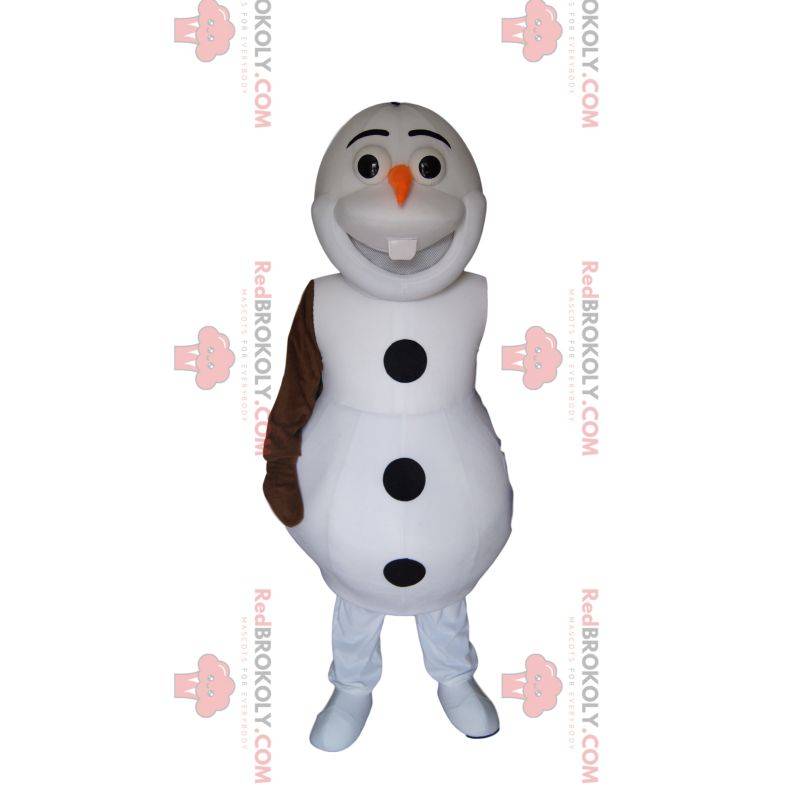 Verbieden bal chaos Witte sneeuwpopmascotte met een wortel op de neus Besnoeiing L (175-180 cm)
