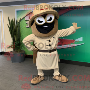 Tan Fajitas mascot costume...
