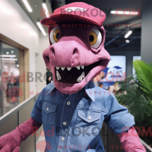 Magenta Utahraptor mascot...