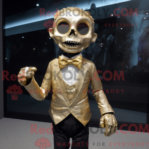 Gold Undead mascot costume...