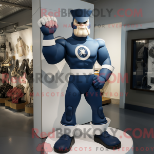 Navy Superhero mascot...