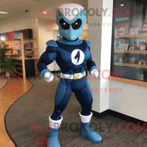 Navy Superhero mascot...