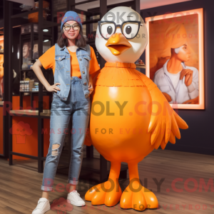 Orange Swans mascot costume...