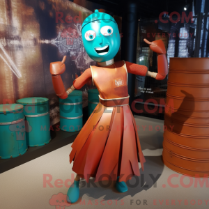 Rust Acrobat mascot costume...