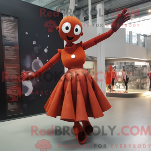 Rust Acrobat mascot costume...