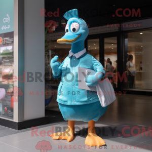 Cyan Goose Maskottchen...