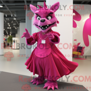 Magenta Chupacabra maskot...