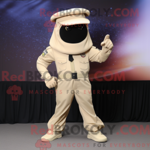 Beige Commando mascot...
