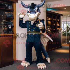 Navy Dragon mascot costume...