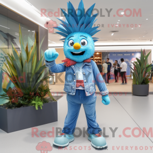 Sky Blue Pineapple mascot...