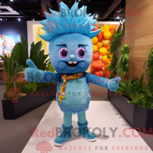 Sky Blue Pineapple mascot...