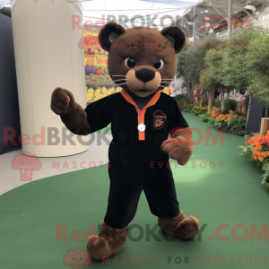 Brauner Panther Maskottchen...