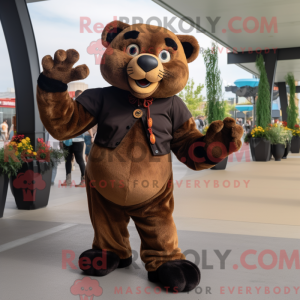Brown Panther mascot...