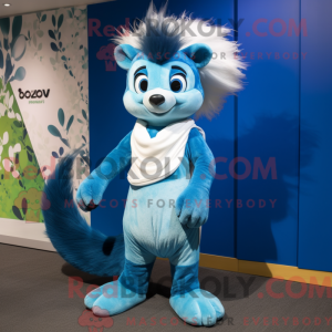 Blue Skunk-mascottekostuum...