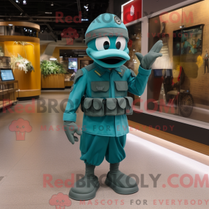 Postava maskota Teal Para...