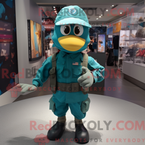 Postava maskota Teal Para...
