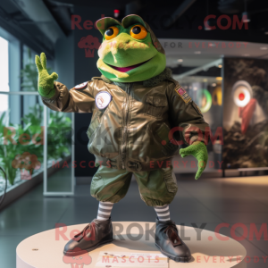 Forest Green Frog mascot...