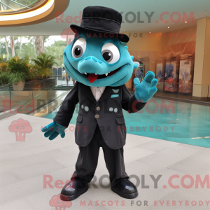 Turquoise Piranha mascot...