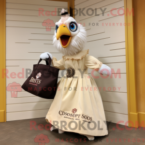 Cream Fasan maskot kostume...